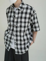 Short-Sleeve Plaid Shirt