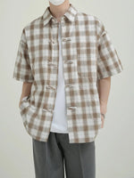 Short-Sleeve Plaid Shirt
