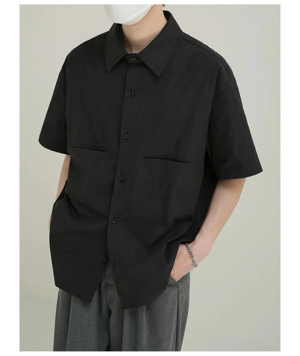 Short Sleeve Shirt with Hidden Pockets