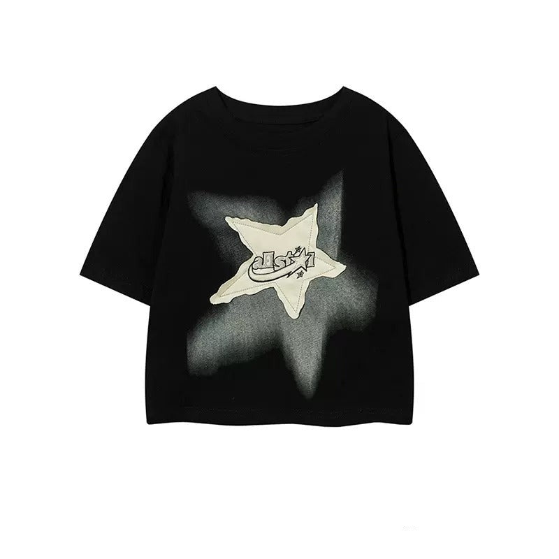 Short Sleeve Star Patch T-shirt