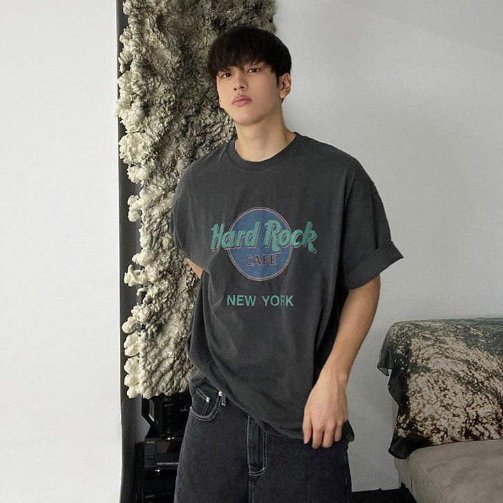Short Sleeve Vintage Print T-shirt