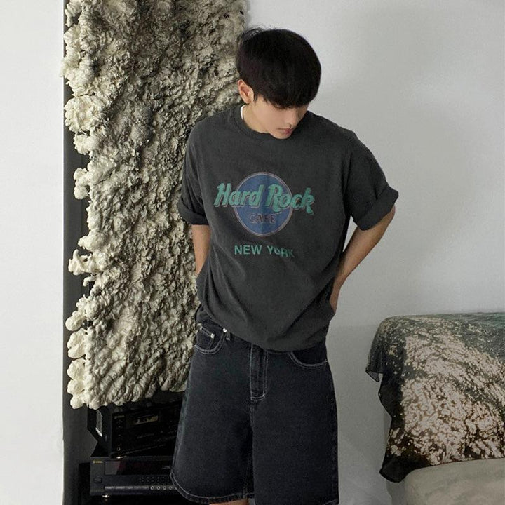 Short Sleeve Vintage Print T-shirt