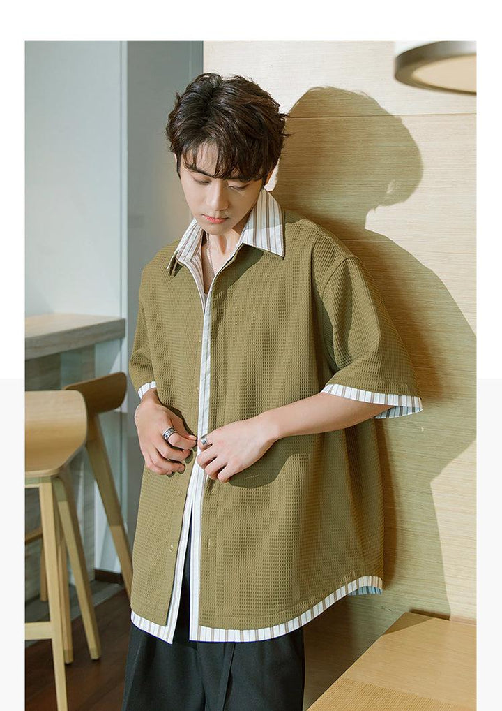 Short Sleeve Waffle Overshirt