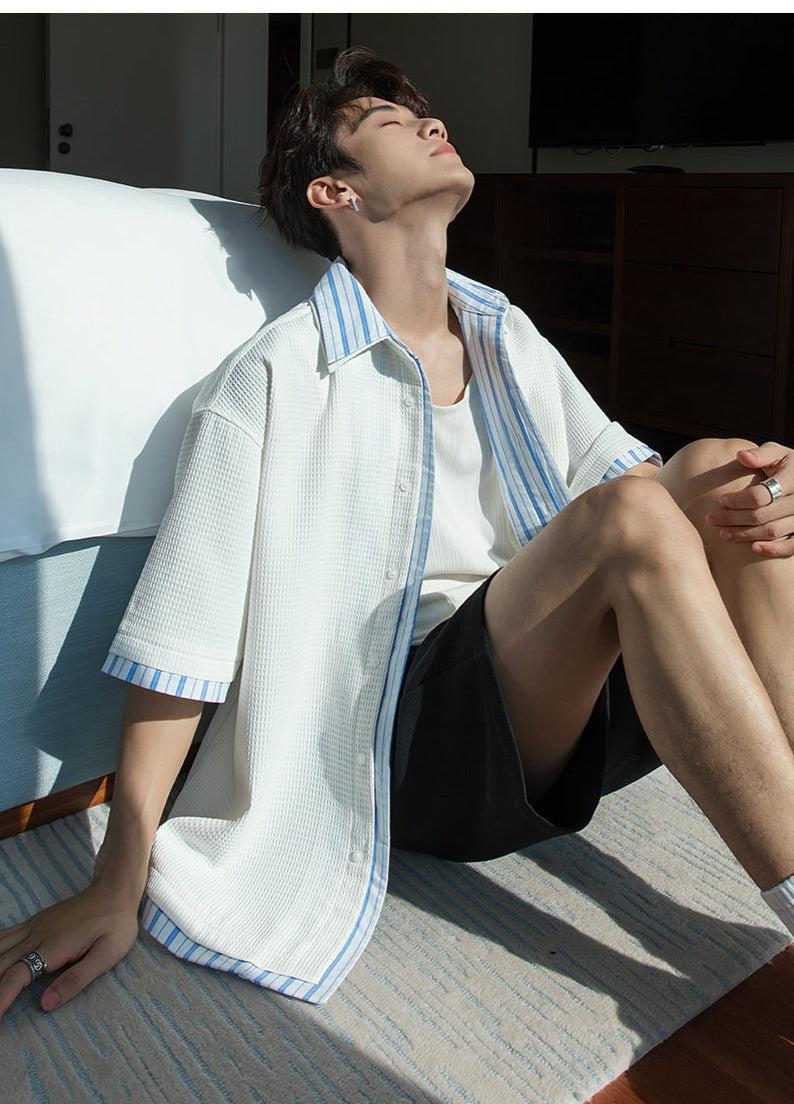 Short Sleeve Waffle Overshirt
