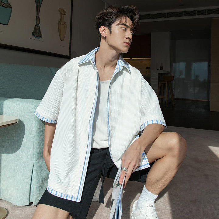 Short Sleeve Waffle Overshirt