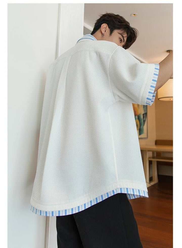 Short Sleeve Waffle Overshirt