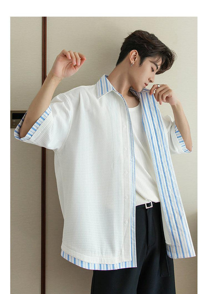 Short Sleeve Waffle Overshirt