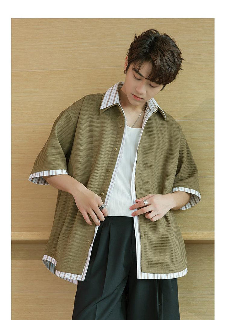 Short Sleeve Waffle Overshirt