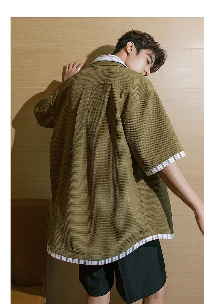 Short Sleeve Waffle Overshirt