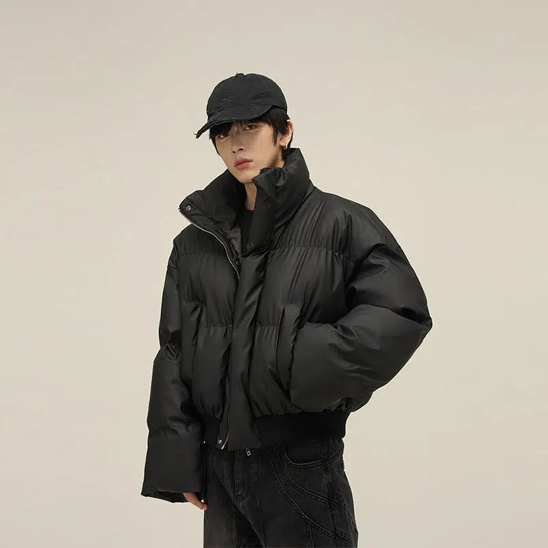 Short Stand Collar Puffer Jacket