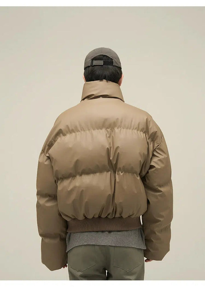 Short Stand Collar Puffer Jacket