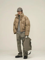 Short Stand Collar Puffer Jacket