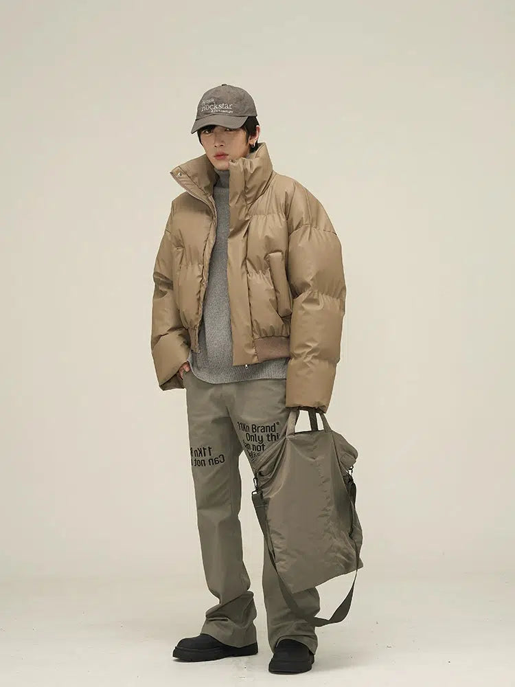 Short Stand Collar Puffer Jacket