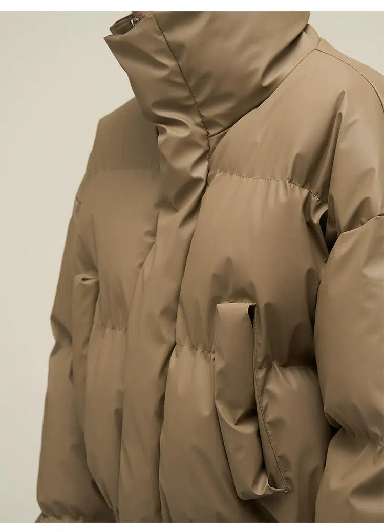 Short Stand Collar Puffer Jacket