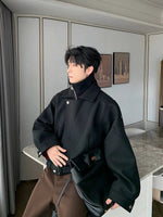 Short Woolen Zipper Jacket