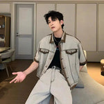 Short-sleeved Denim Suit