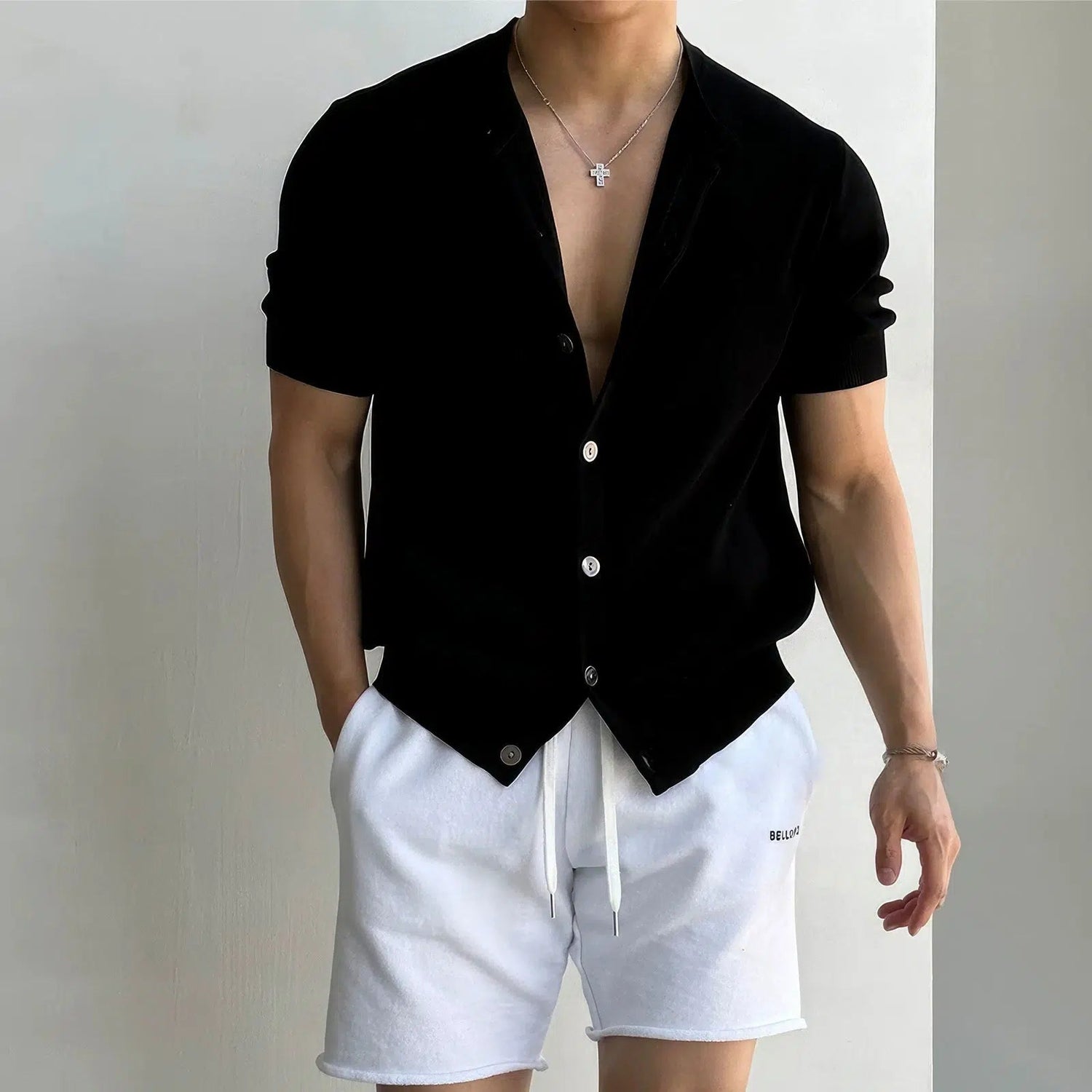 Short-sleeved Knitted Cardigan