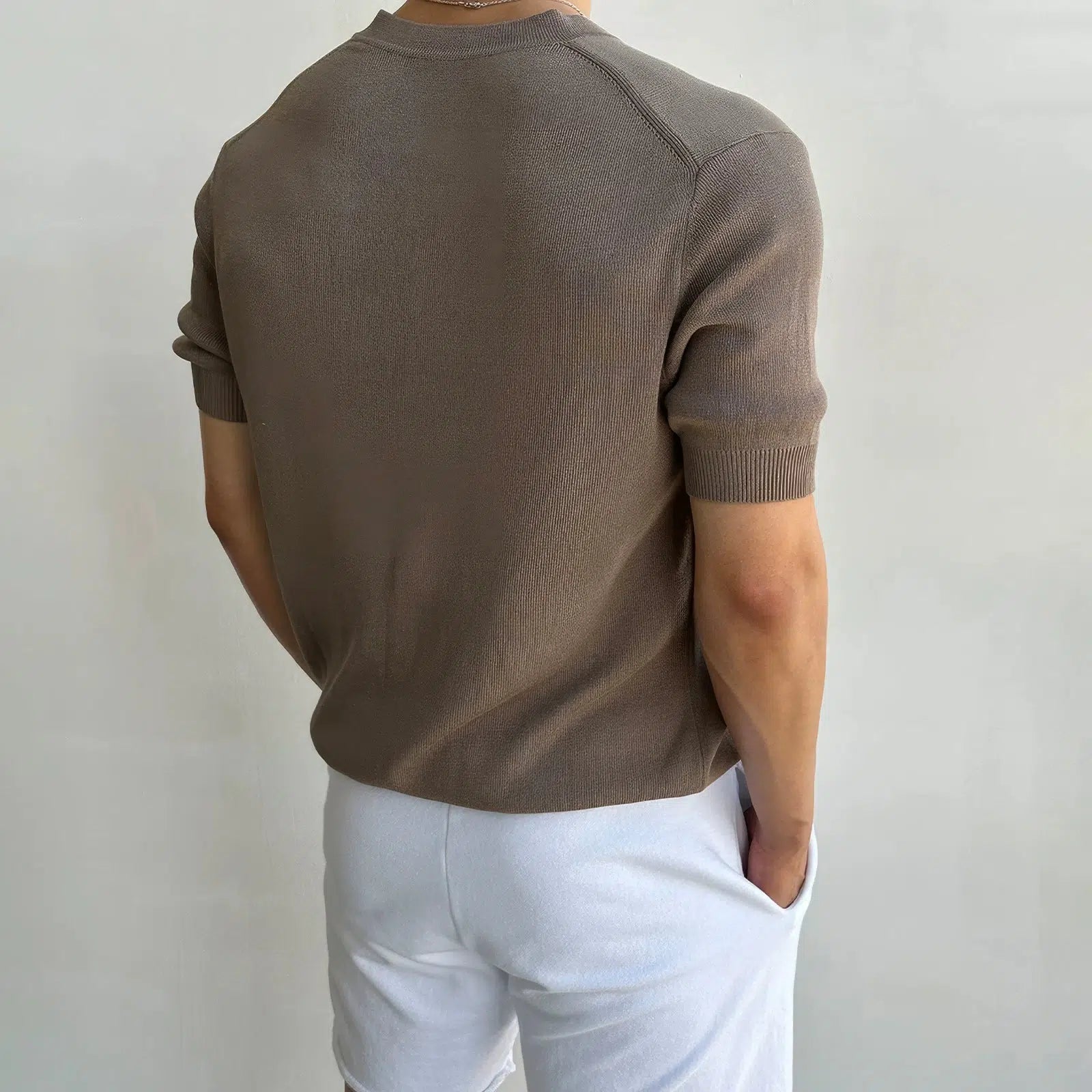 Short-sleeved Knitted Cardigan