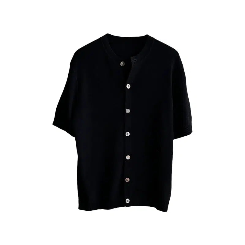 Short-sleeved Knitted Cardigan