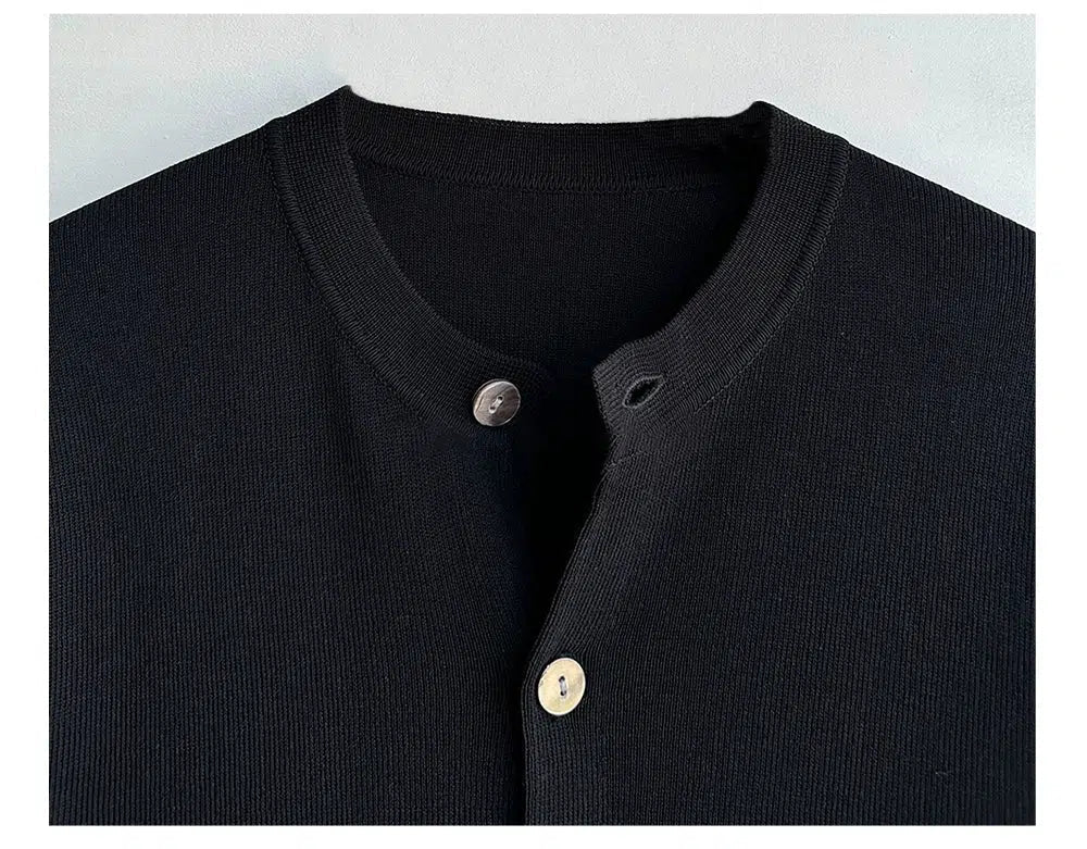 Short-sleeved Knitted Cardigan