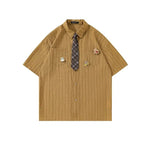 Short-sleeved Striped Shirt