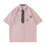 Short-sleeved Striped Shirt