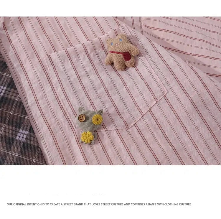 Short-sleeved Striped Shirt