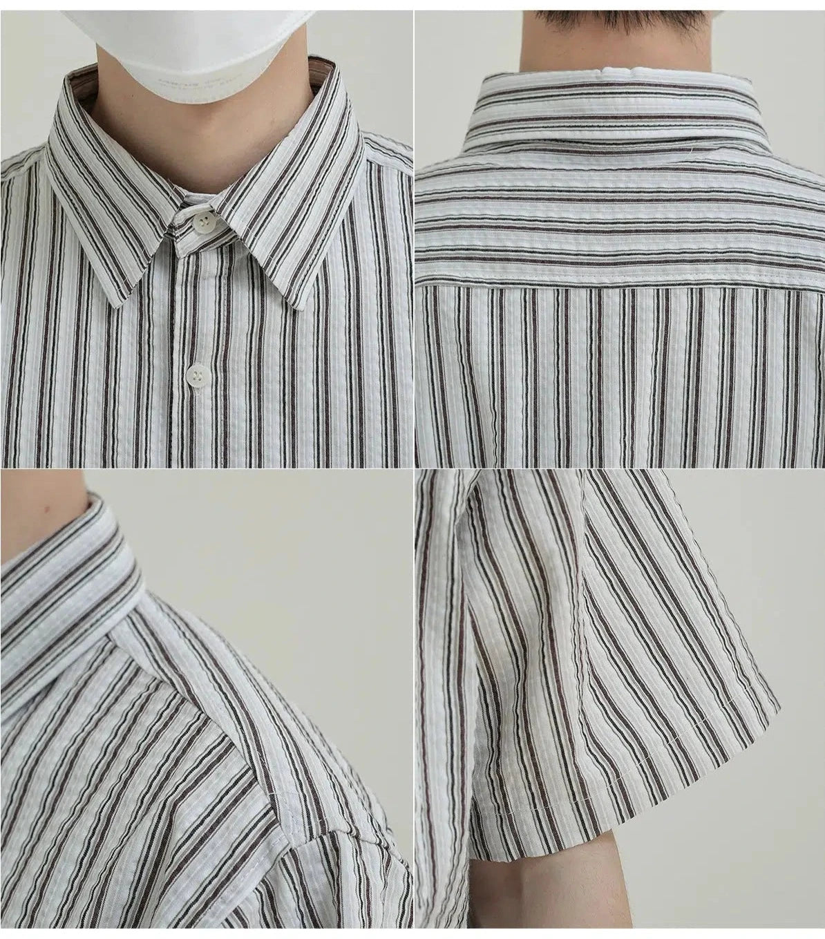 Short-sleeved Striped Shirt