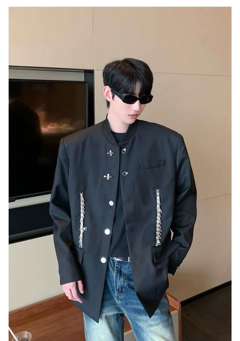 Shoulder Padded Suit Jacket