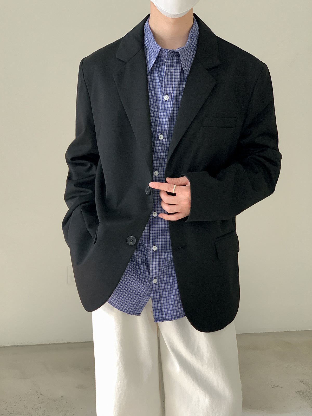 Shoulder Pads Black Blazer