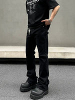 Side Pockets Slim-fit Flared Jeans