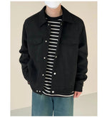 Side Seam Pocket Suede Jacket