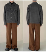 Side Seam Pocket Suede Jacket