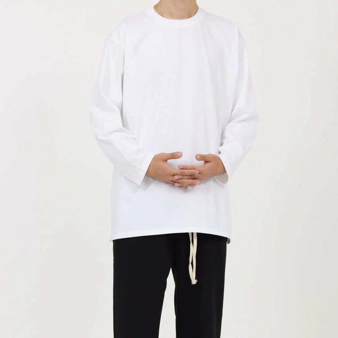Side Slit Long Sleeve T-shirt