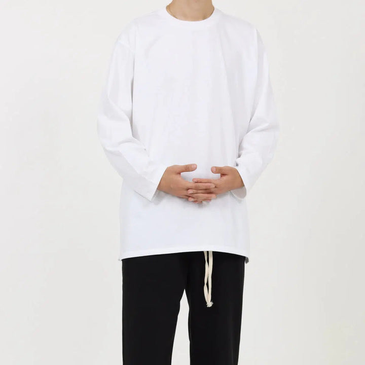 Side Slit Long Sleeve T-shirt