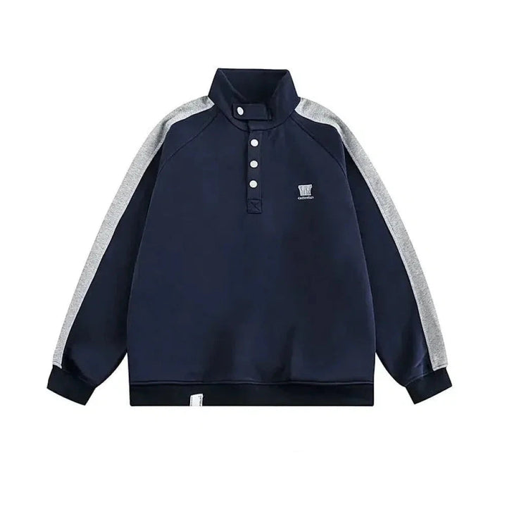 Side Stripe Half-Zip Pocket Sweatshirt