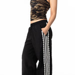 Side Stripe Wide-leg Track Pants