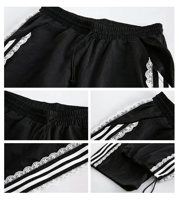 Side Stripe Wide-leg Track Pants