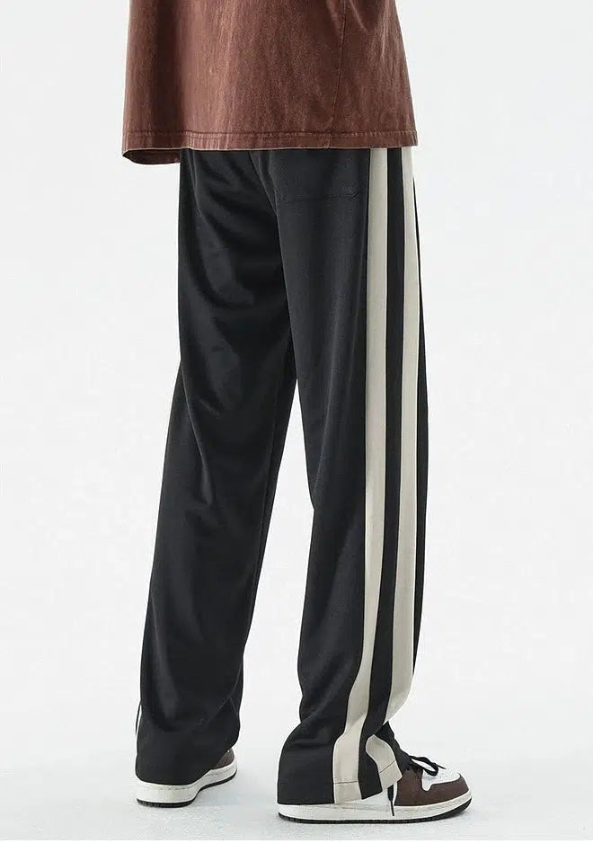 Side Striped Contrasting Sports Pants