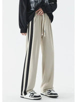 Side Striped Contrasting Sports Pants