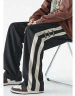 Side Striped Contrasting Sports Pants
