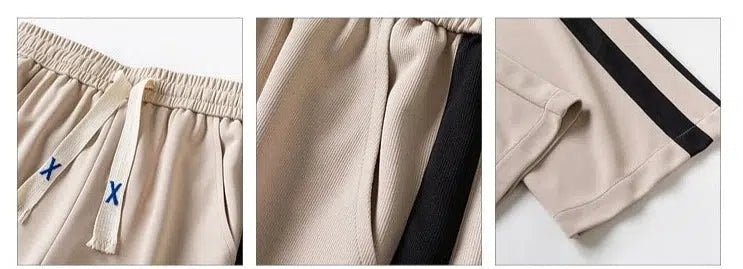 Side Striped Contrasting Sports Pants