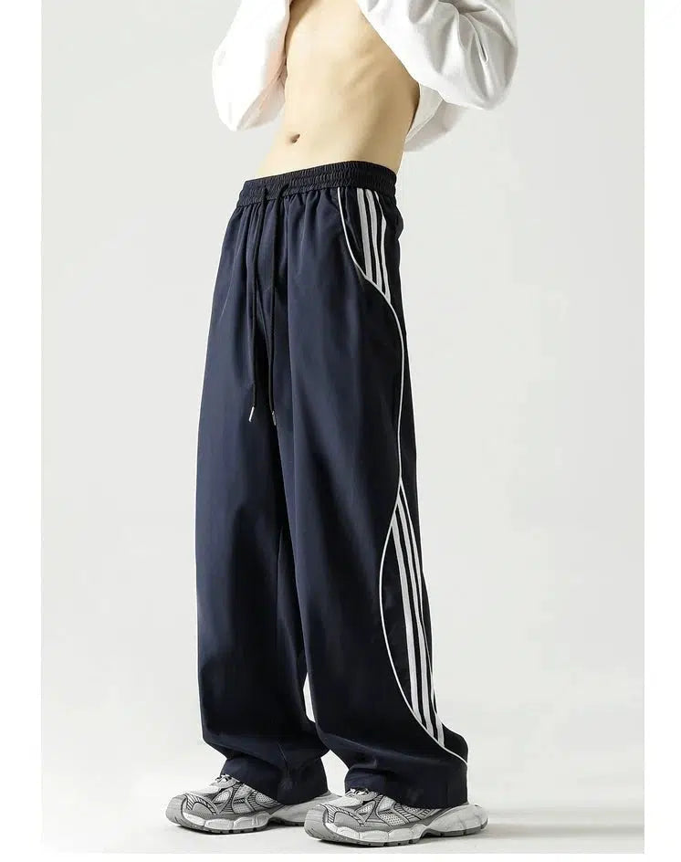 Side Striped Fit Athletic Pants
