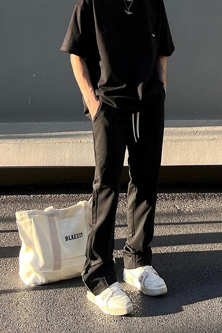 Side-zip Drawstring Pants