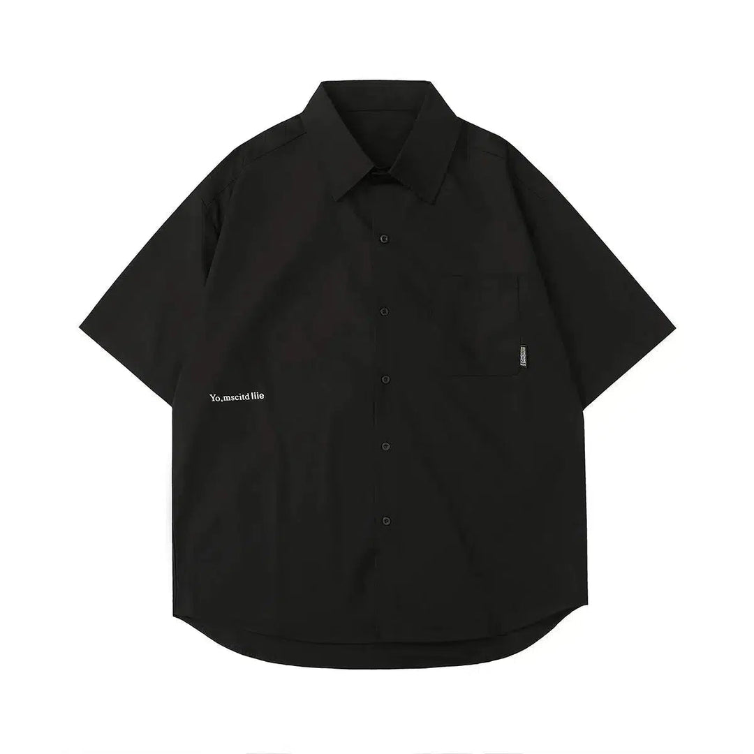 Silk Short-Sleeved Work Shirt