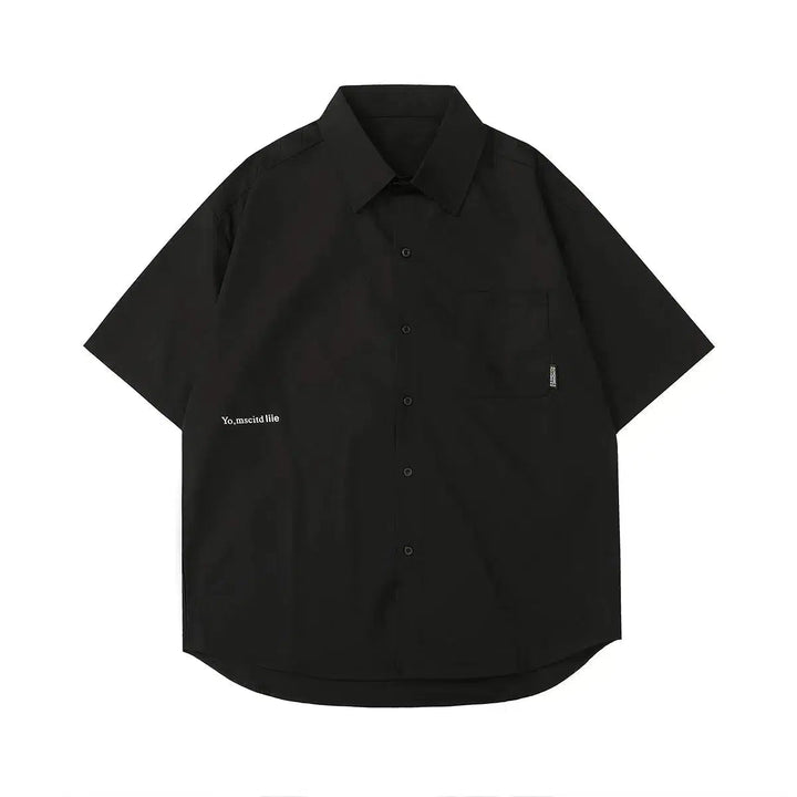 Silk Short-Sleeved Work Shirt