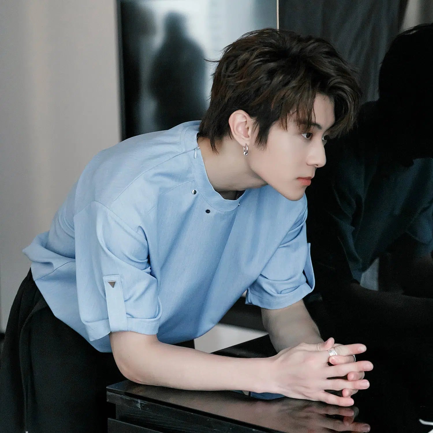 Silky Chambray Short Sleeve T-shirt