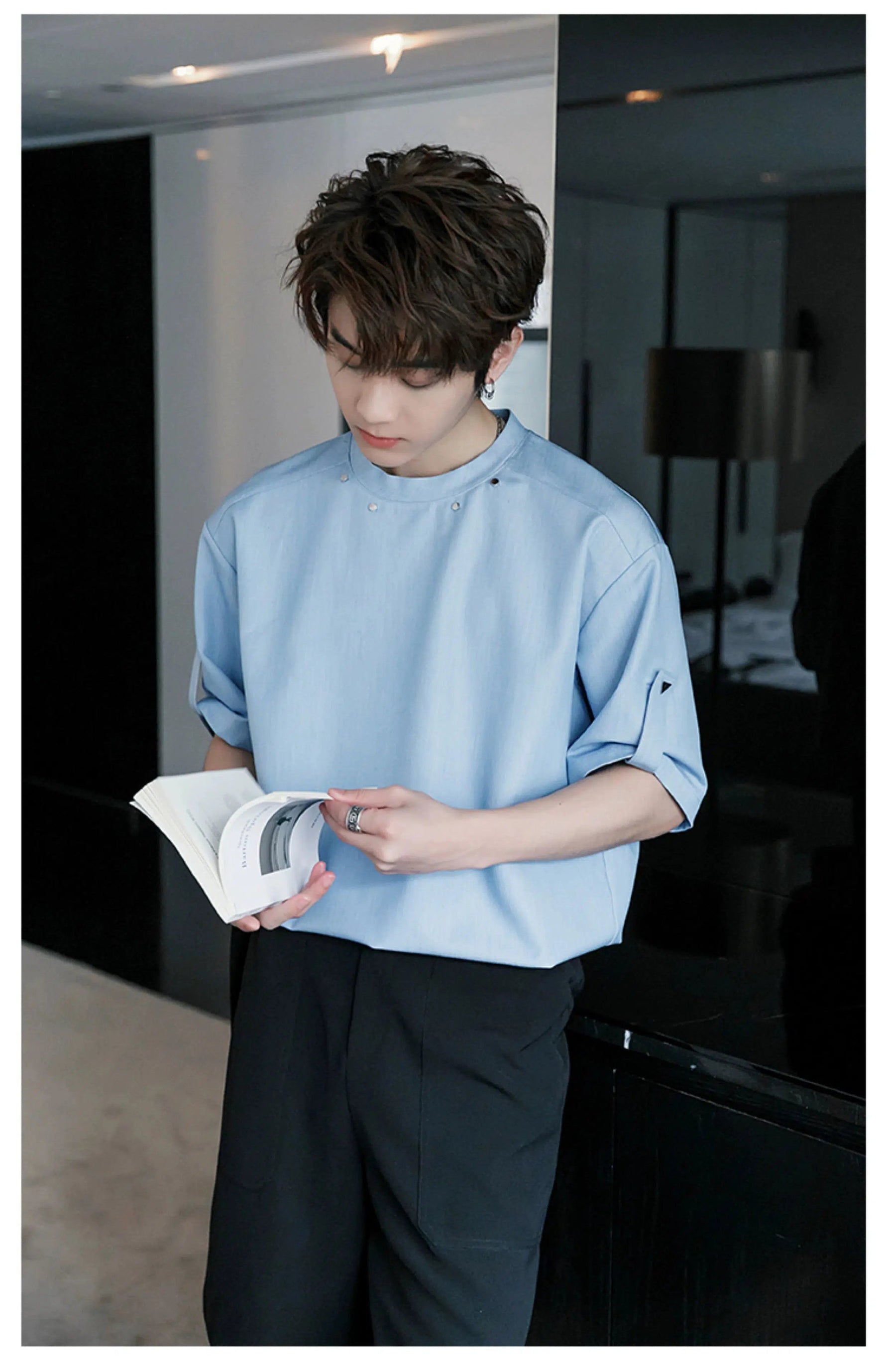 Silky Chambray Short Sleeve T-shirt