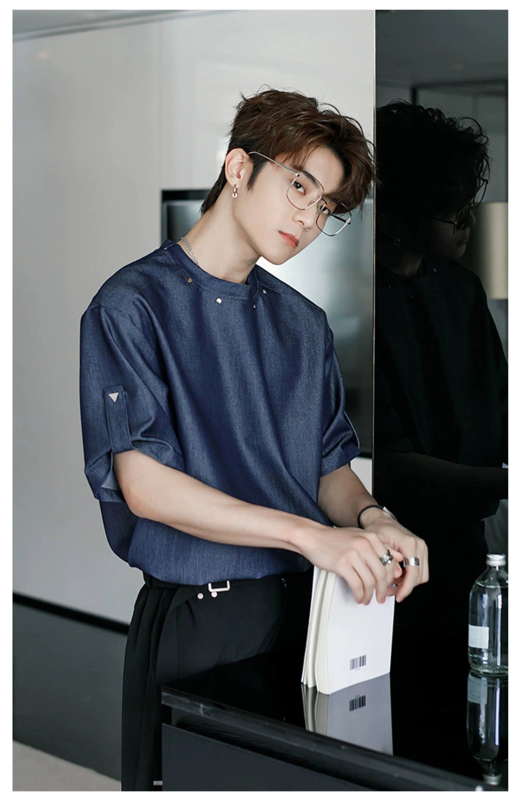 Silky Chambray Short Sleeve T-shirt