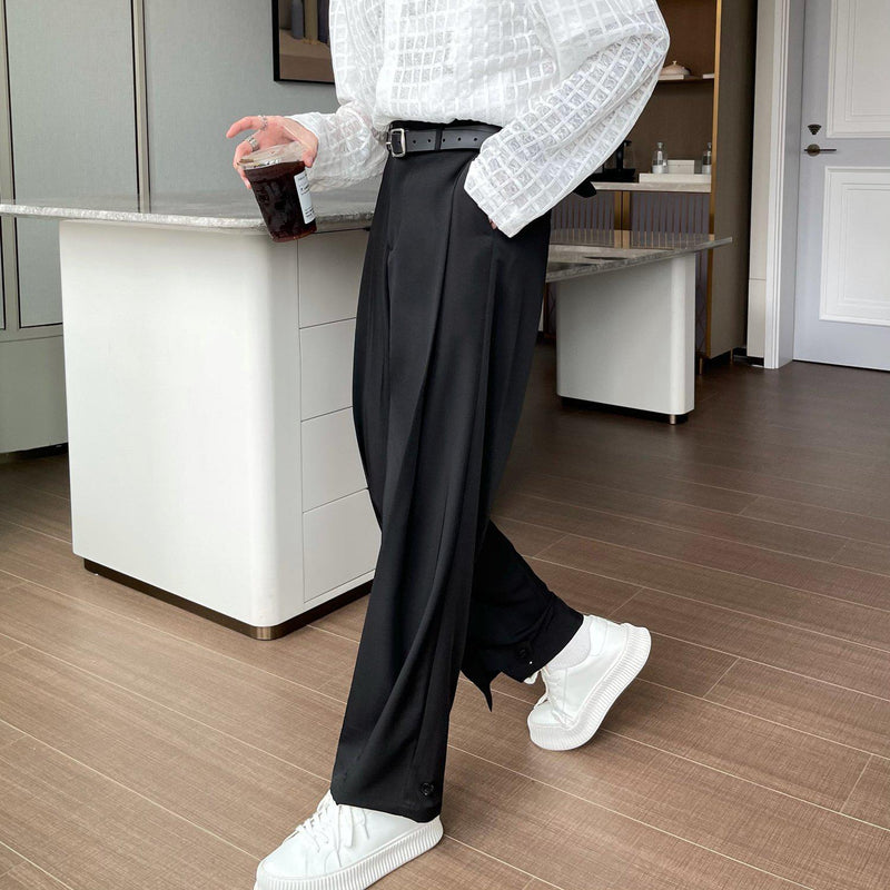 Silky texture suit pants - The Korean Fashion
